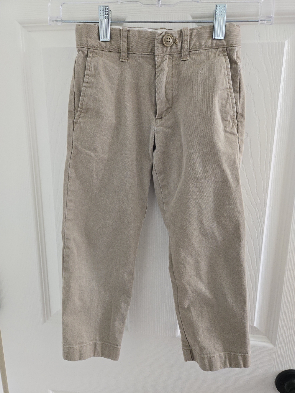 Crewcuts Boys' Tan Slim Chino Pants, Sz. 5, Classic, Neutral, Uniform, Basic